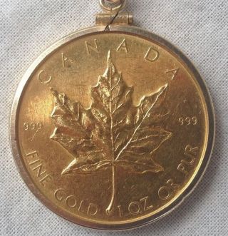 1 Oz Gold Canadian Maple Leaf Coin - 1982 (gold Filled Chained) photo