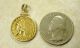 1928 Indian Head 2 - 1/2 Dollar Gold Coin With 14k Gold Bezel Pendant 5.  3 Grams Gold photo 4