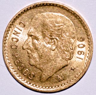 1906 Mexico 5 Peso 
