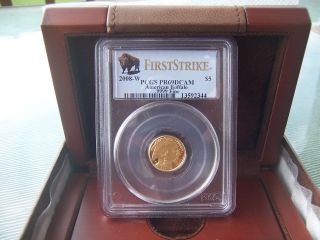 2008 W $5 Gold Buffalo 1/10 Oz Pcgs Pr 69 Dcam First Strike With Boxes And photo