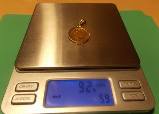 One Day Of 1 Canada,  Maple Leaf 1/4 Oz,  10 Dollar Coin In 14k Pendant Bezel photo