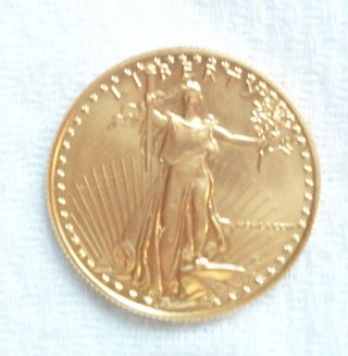1986 American Liberty Eagle.  25 Dollar Gold Coin.  1/2 Oz. photo