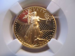 1988 P $10 American Gold Eagle,  Ngc Proof 68 Uc,  Low Mintage,  1/4 Oz. , photo