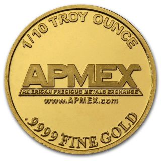 1/10 Oz Gold Round - Apmex Gold Coin photo