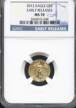2012 Gold Eagle G$5 Early Releases Ngc Ms70 (3564916 - 348) photo