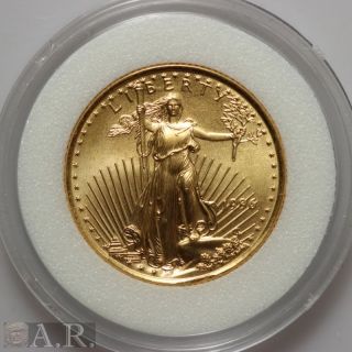 1996 $10 American Gold Eagle (1/4) Oz.  Gem Bu photo
