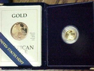 Gem Proof 1991 - P $5 Gold American Eagle 1/10 Ounce Gold And photo