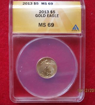 2004 Gold American Eagle $5 Graded Ms 70 By Anacs photo