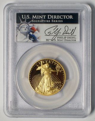 2005 W Pcgs Pr69dcam $25 Gold Half Ounce Eagle Diehl Signature Name Your Price photo