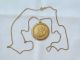 1969 Dated Gold Necklace,  14k Medallion,  18k Bezel & Chain,  Over 1oz.  Total Gold photo 2