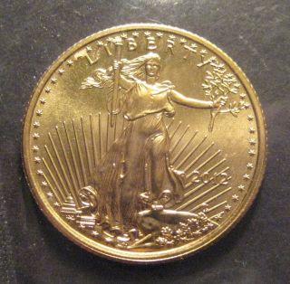 2012 $10 Gold American Eagle Bullion - 1/4 Troy Oz.  Gold (q672) photo