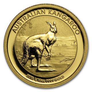 2013 1/10 Oz Gold Australian Kangaroo Coin - Brilliant Uncirculated - Sku 71348 photo