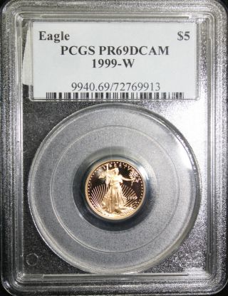 1999 W $5 Gold Eagle Pcgs Pf 69 Dcam 72769913 photo