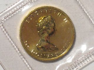 1983 Canadian Gold Maple Leaf - 1/4 Troy Ounce 9999 - $10 Canada Coin Quarter Oz photo