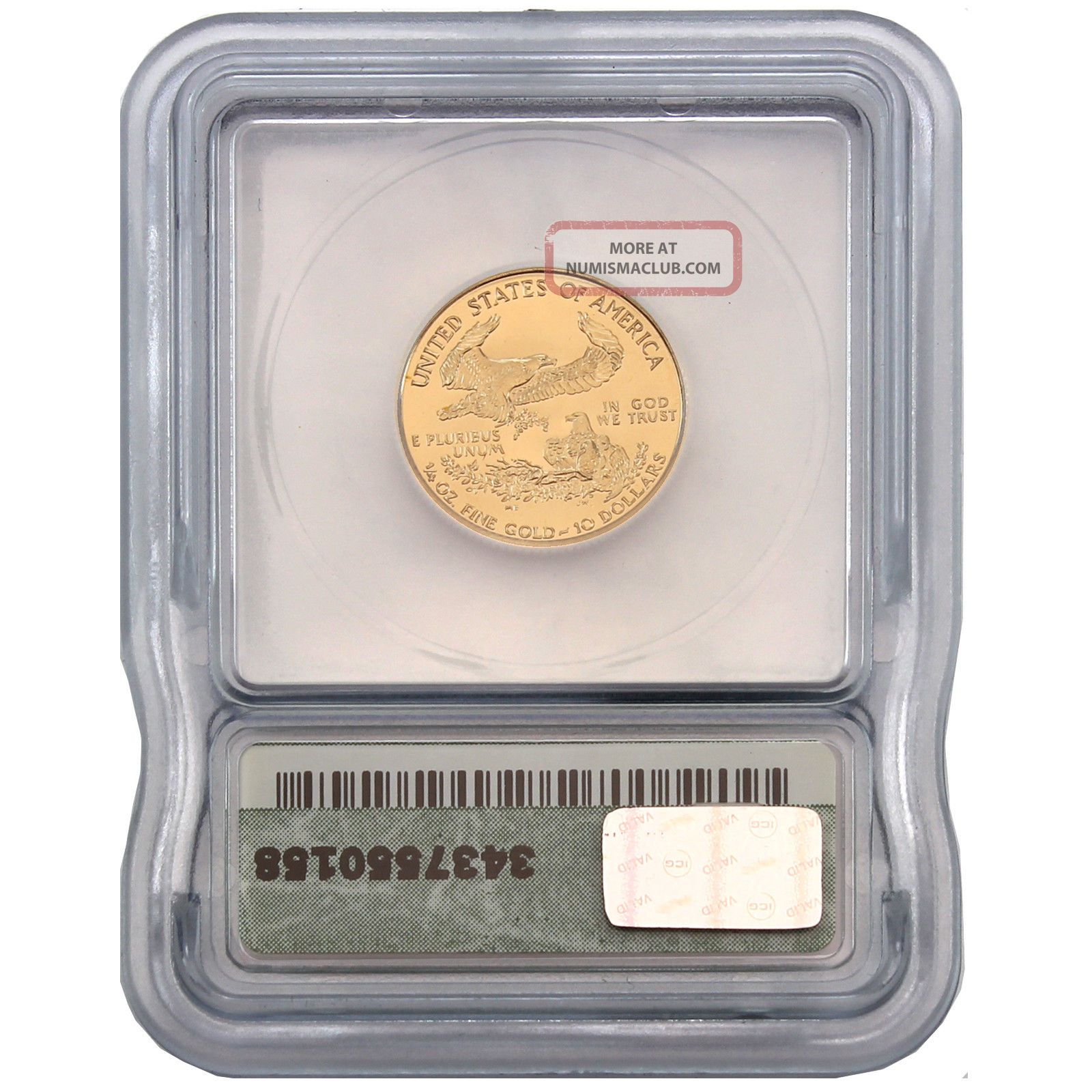 1999 - W $10 Icg Ms69 Gold American Eagle Business Strike 4059 - 07