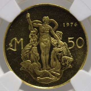 1976 Malta Gold 50 Pound Europe Commemorative Ngc Ms 67 01064746b photo