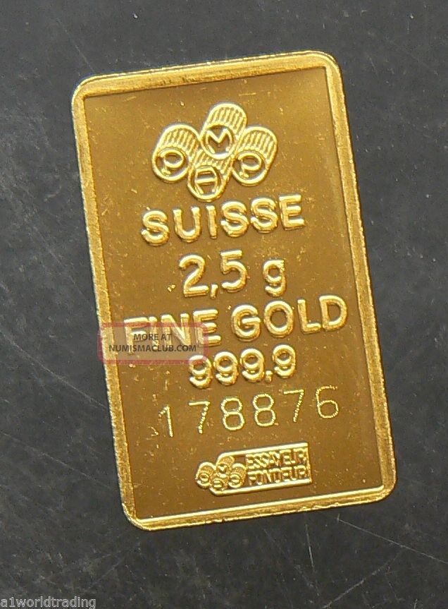 2. 5 Gram Fortuna Pamp Suisse 24k Gold Bar. 9999 178876