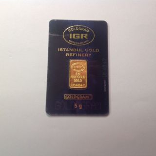 5 Gram Gold Istanbul Gold Refinery Bar - In Assay photo