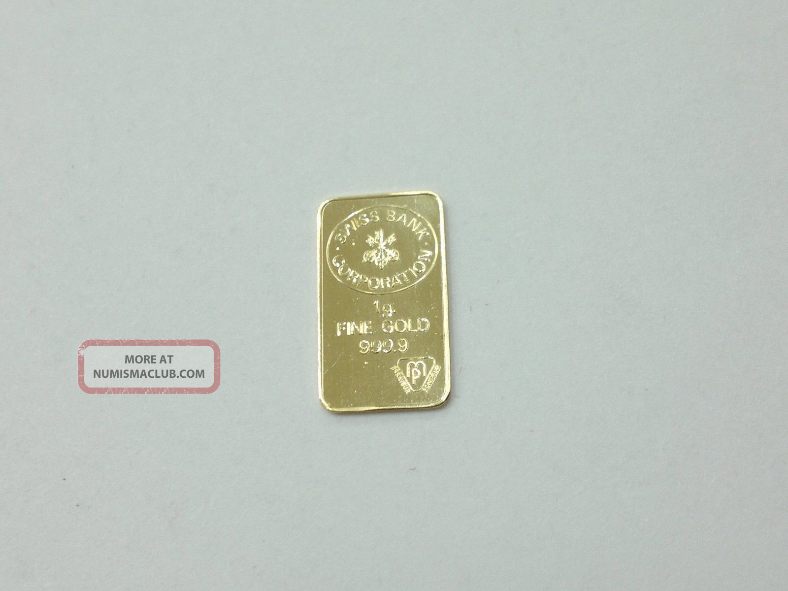 1 Gram Gold Bar 999. 9 Pure Swiss Bank Corporation In Case