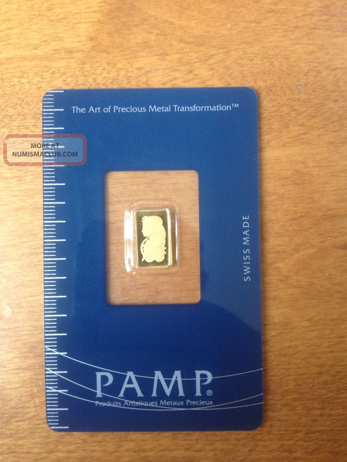 1 Gram Pamp Suisse Gold Bar. 9999 Fine (in Assay)