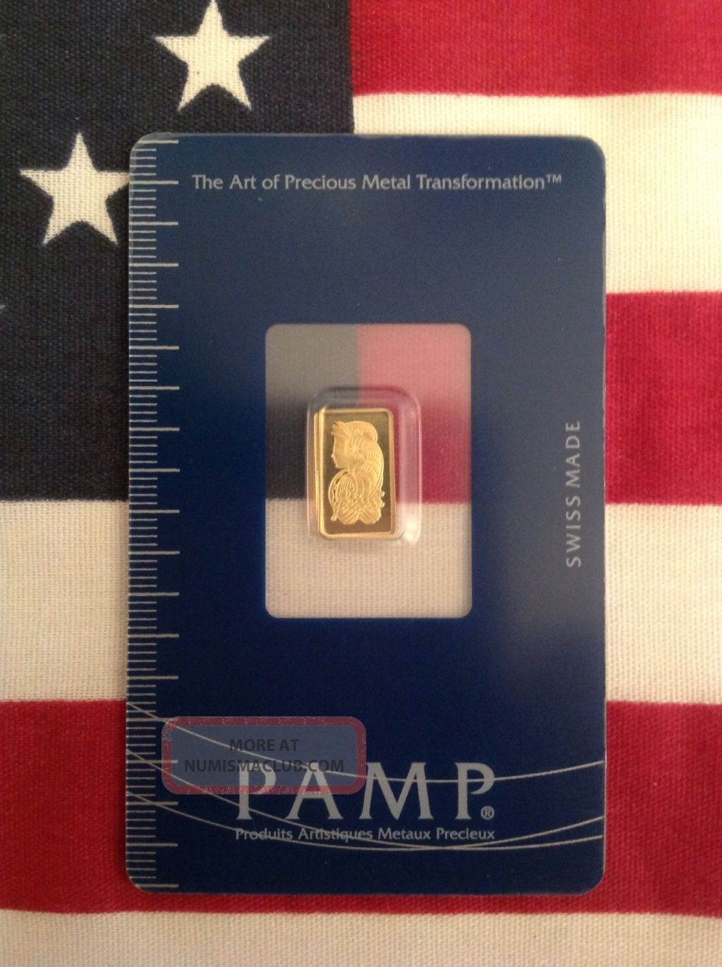 Pamp Suisse 1 Gram Fine Gold. 999 Bar.