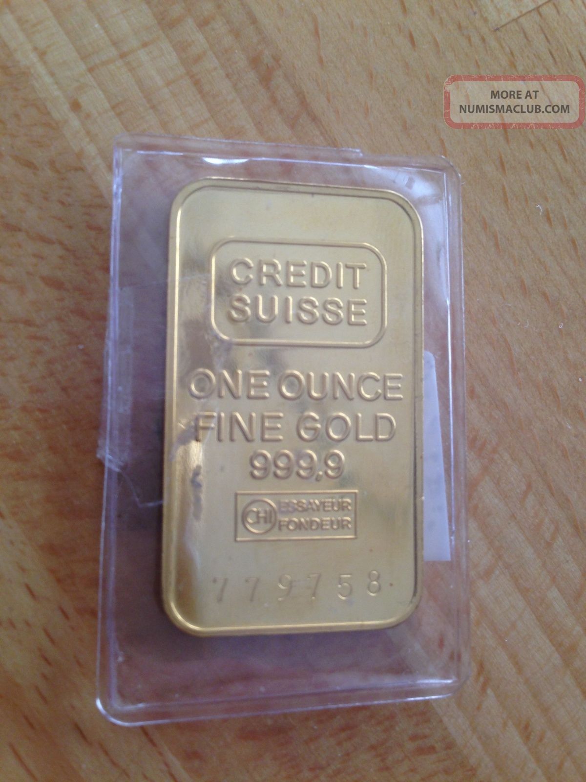 One ounce credit suisse gold bar - nawjp