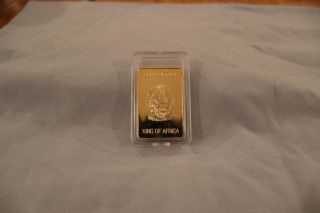South Africa King Of Africa Pyngoud 100 Mils 999/1000 Fine Gold Clad photo