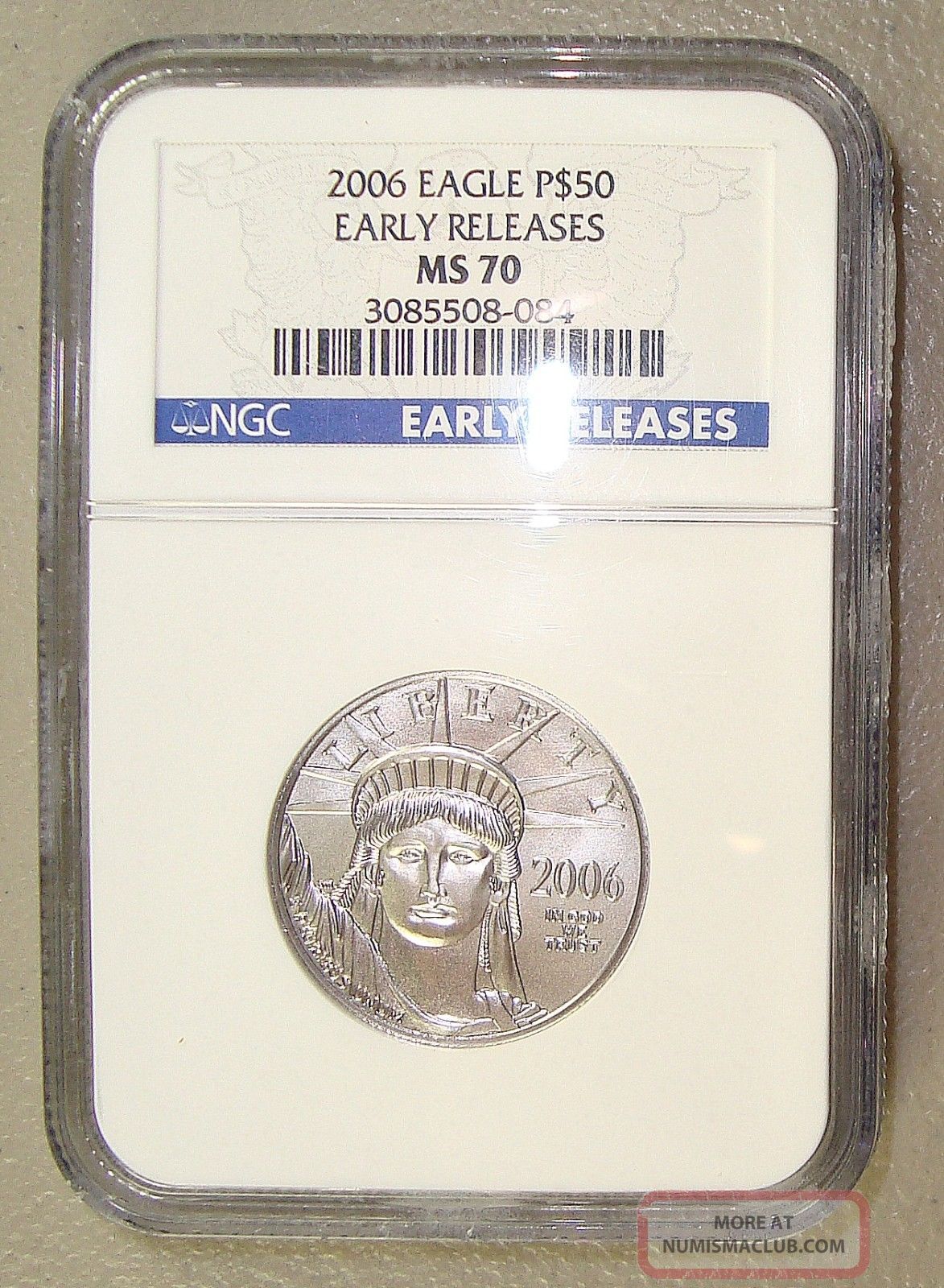 Flawless 2006 1/2 Oz $50 Platinum American Eagle Coin, Ngc Early
