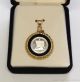 Isle Of Mann 1/20 Ounce One Twentieth Noble Platinum Coin In 14k Gold Bezel UK (Great Britain) photo 2