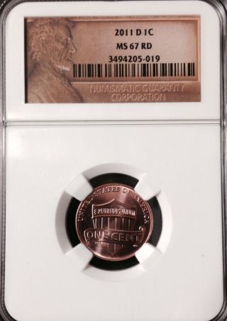 2011 D One Cent Lincoln Ngc 67 Rd photo