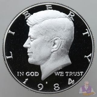 1984 S Kennedy Half Dollar Gem Deep Cameo Cn - Clad Proof Coin photo