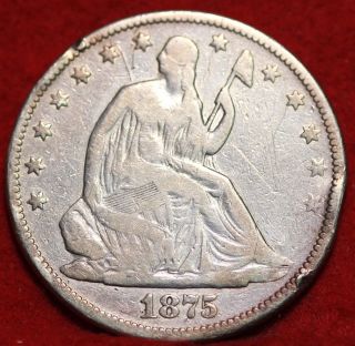 1875 Silver Seated Liberty Half Dollar photo