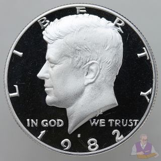 1982 S Kennedy Half Dollar Gem Deep Cameo Cn - Clad Proof Coin photo