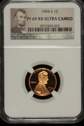 Lincoln Memorial Cent.  1994 S Ngc Pf69 Red Ultra Cameo Lable 029 photo