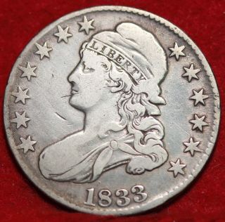 1833 Silver Bust Half Dollar S/h photo