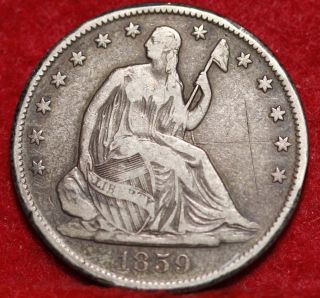 1859 - O Silver Seated Liberty Half Dollar photo