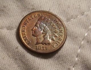 1877 Indian Head Cent: Eye Pleasing Fully Struck Smooth Surfaces - Liberty Letters photo