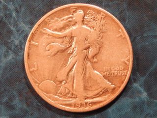 1936 Walking Liberty Silver Half Dollar 50c Coin Id Wl005 photo