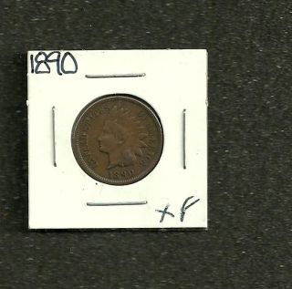 1890 Indian Head Cent - Xf - Strong Eye Appeal And Color photo
