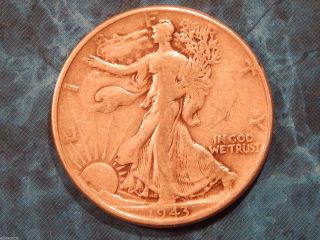 1943 Walking Liberty Silver Half Dollar 50c Coin Id Wl002 photo