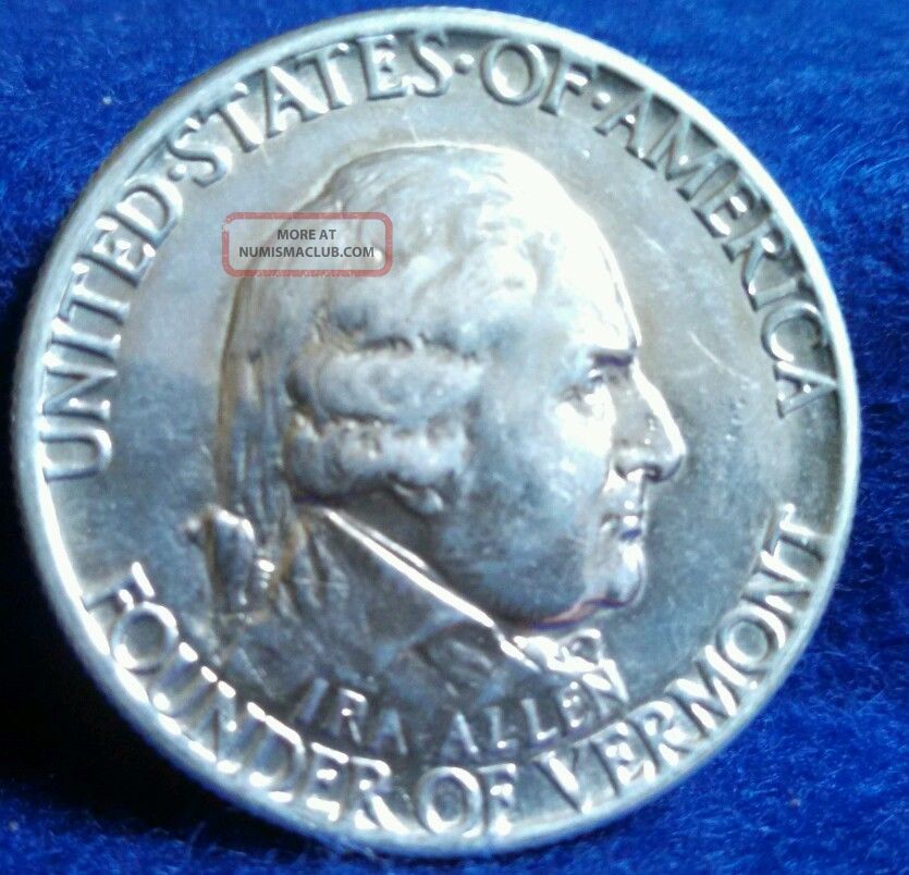 1927 Vermont Commemorative Silver Half Dollar Ch/gem Bu Hard To Find