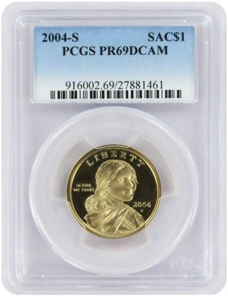 2004 - S Sacagawea Dollar Pr69dcam Pcgs Proof 69 Deep Cameo photo