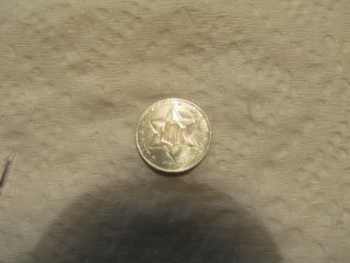 1856 Three 3 Cent Silver Coin Bu/ms photo