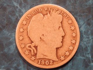 1902 Barber Silver Half Dollar 50c Coin Id Bh001 photo