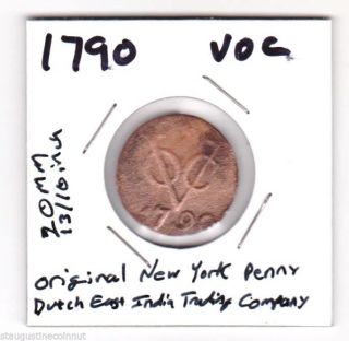 1790 Voc Dutch East India Trading Company.  York Penny photo