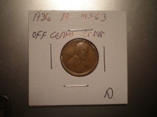 1936 Lincoln Cent Off Center Coin photo