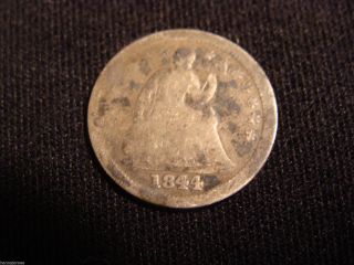 Better Date 1844 Half Dime Low Cost/low photo