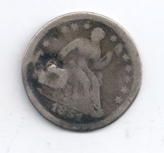 1851 - O Seated Liberty Half Dime 90 Silver photo