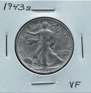 1943s Vf Walking Liberty Half Dollar (dipped But Problem) photo