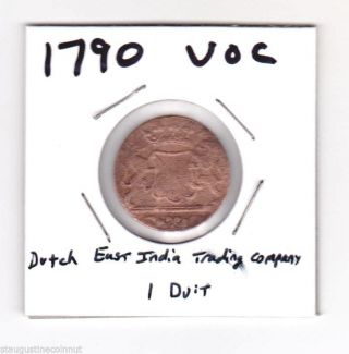 1790 Voc Dutch East India Trading Company.  York Penny.  See Scans photo